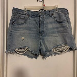 Universal Thread Light Blue Distressed Jean Shorts